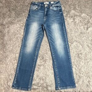 Kancan Mom Fit Denim Jeans Medium Wash Big Girls Size 14